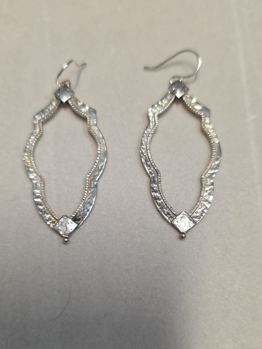 Silpada "Vintage Frame" open drop earrings in 925 sterling silver